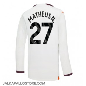 Manchester City Matheus Nunes #27 Vieraspaita 2023-24 Pitkähihainen